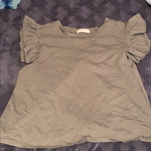 camo green,flowy shirt